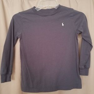 Boys Polo by Ralph Lauren grey long sleeve shirt
